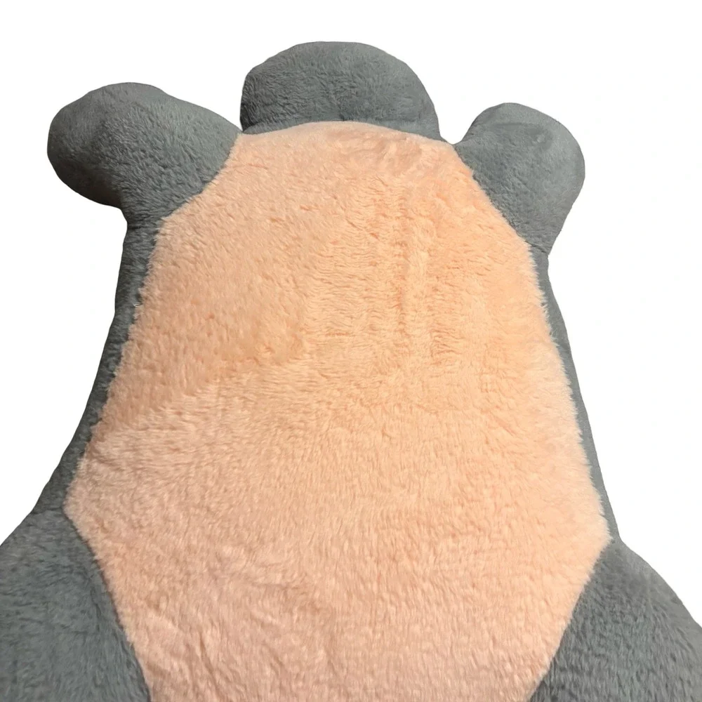 Hippo Plush Toy Kids Large Grey Floppy Laying Down Stuffed Animal